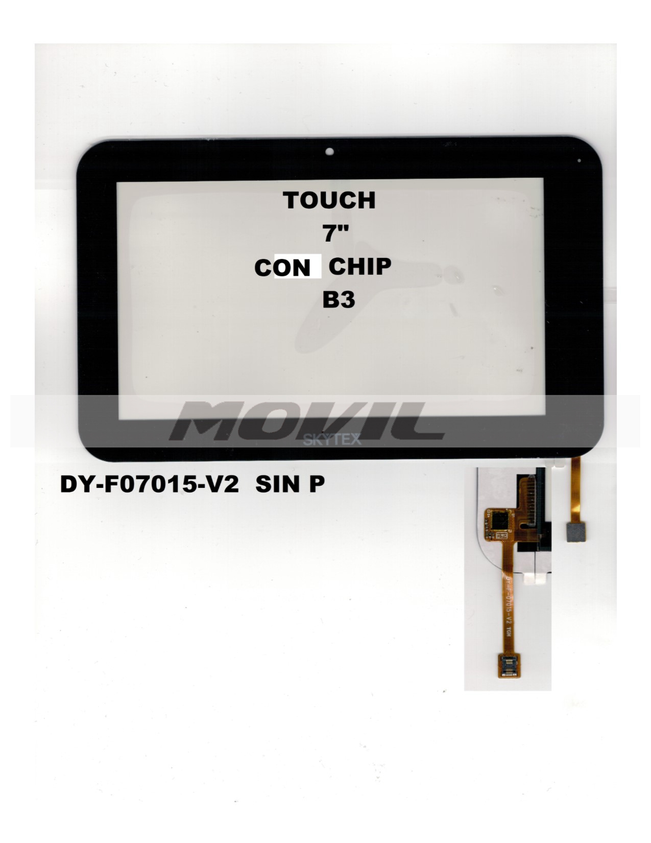 Touch tactil para tablet flex 7 inch CON CHIP B3 DY-F07015-V2 SIN P